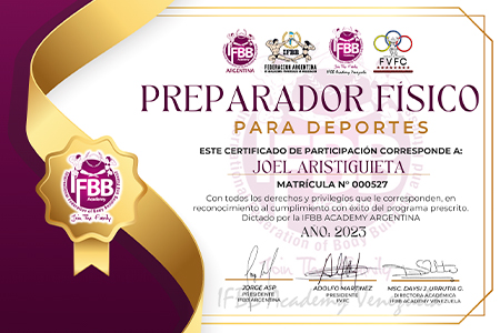 PREPARADOR FÍSICO PARA DEPORTES