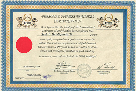 Personal Fitness Trainers Specialist Certification