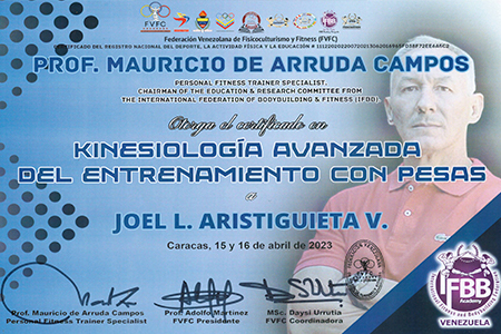 KINESIOLOGÍA AVANZADA DEL ENTRENAMIENTO CON PESAS