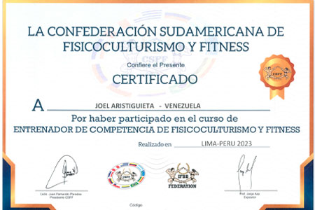 Entrenador de competencia de fisicoculturismo y fitness