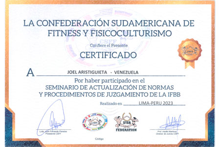 Seminario de actualización de normas y procedimientos de juzgamiento de la ifbb