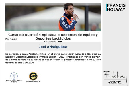 Curso de Nutrición Aplicada a Deportes de Equipo y Deportes Lactácidos