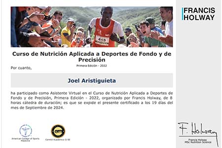 Curso de Nutrición Aplicada a Deportes de Fondo y Precisión