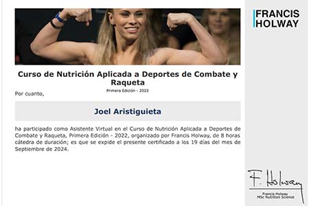 Curso de Nutrición Aplicada a Deportes de Combate y Raqueta
