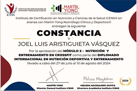 Modulo 2 : Nutrición y Entrenamiento en crossfit.