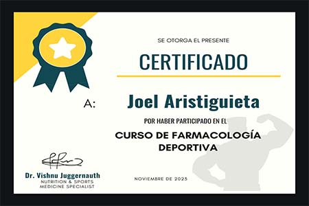 Curso de Farmacología Deportiva.