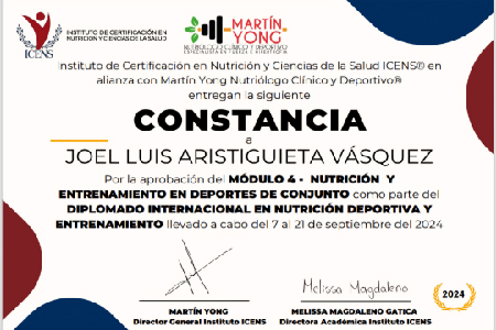 Modulo 4: Nutrición y Entrenamiento en deportes de conjunto.
